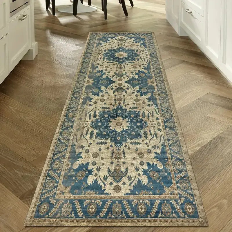 Bohemian Corridor Carpet Geometric Pattern Crystal Velvet Floor Mat Entrance Kitchen Staircase Long Rug Home Decoration