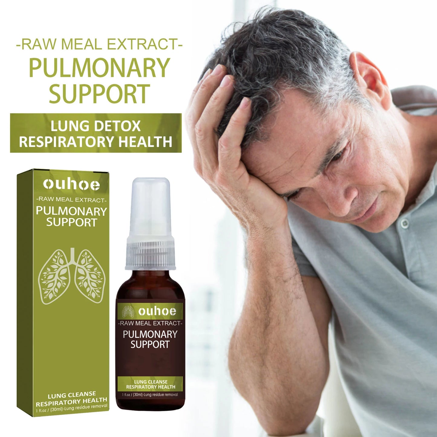 Herbal Lung Cleansing Spray Breath Detox Herbal Lung Cleanse Spray, Herbal Lung Cleanse Mist - Powerful Lung Support