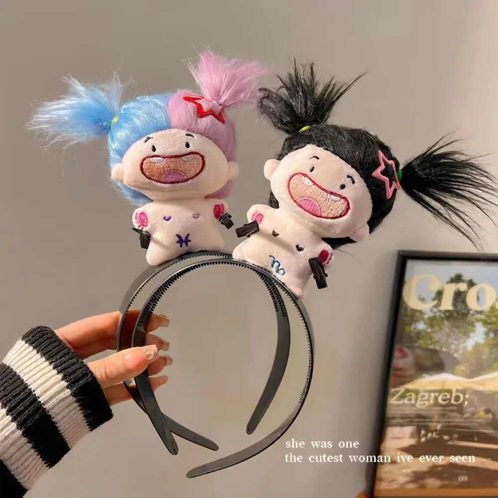 New Cartoon Wash Face Hairband Soft Headpiece Funny Doll Headband Women Girl Hair Accessories Hairstyle Fixing Tool Hair Band
