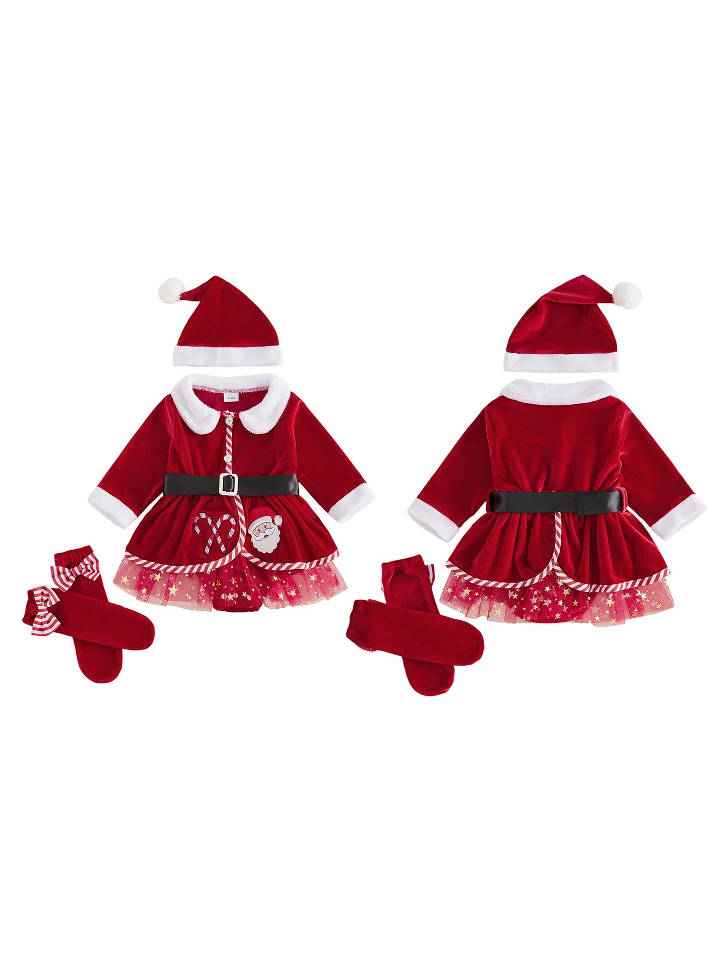 Christmas Outfit Fashion Dress Belt Girl-Christmas Outfit Fashion Outfit Hat Girl Belt Christmas Outfit Fashion Dress Belt