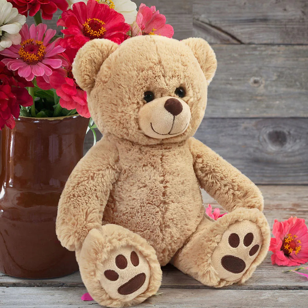 Brown Teddy Bear Stuffed Animals, 12'' Cute Plush Teddy Bear Toy, Plushies for Kids Toddlers Boy Girls Birthday Christmas Gifts