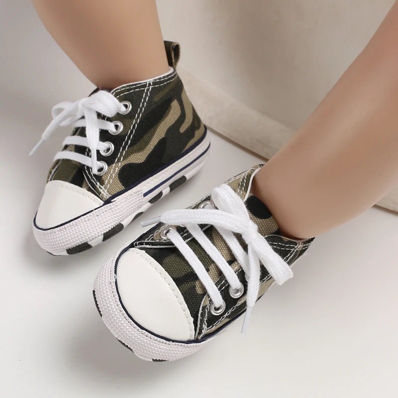 Infant Toddler Anti-slip Baby Shoes Baby Canvas Classic Sneakers Newborn Star Sports Shoes Baby Boys Girls First Walkers Shoes