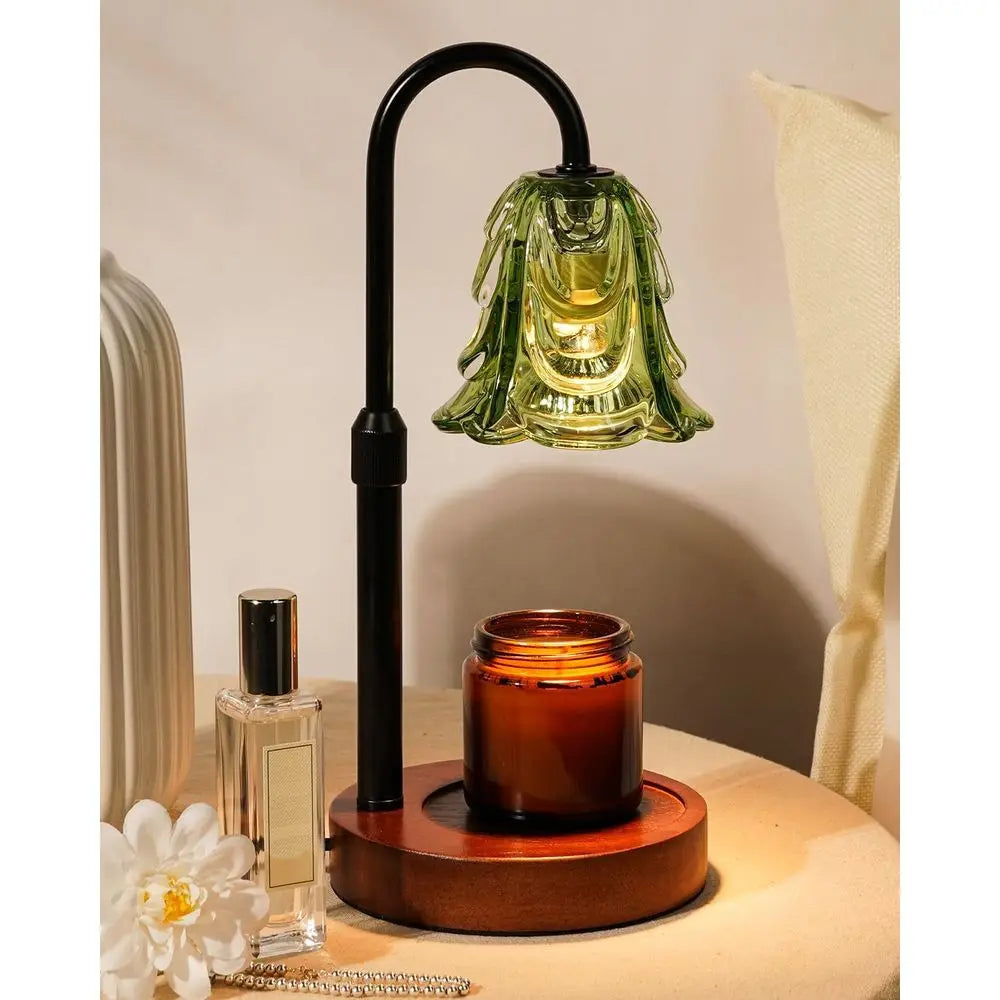 Candle Warmer Lamp with Timer, Adjustable Green Lamp Warmer or Jar Candles, Unique Women Gifts or Birthday, Dimmable Candle Heat