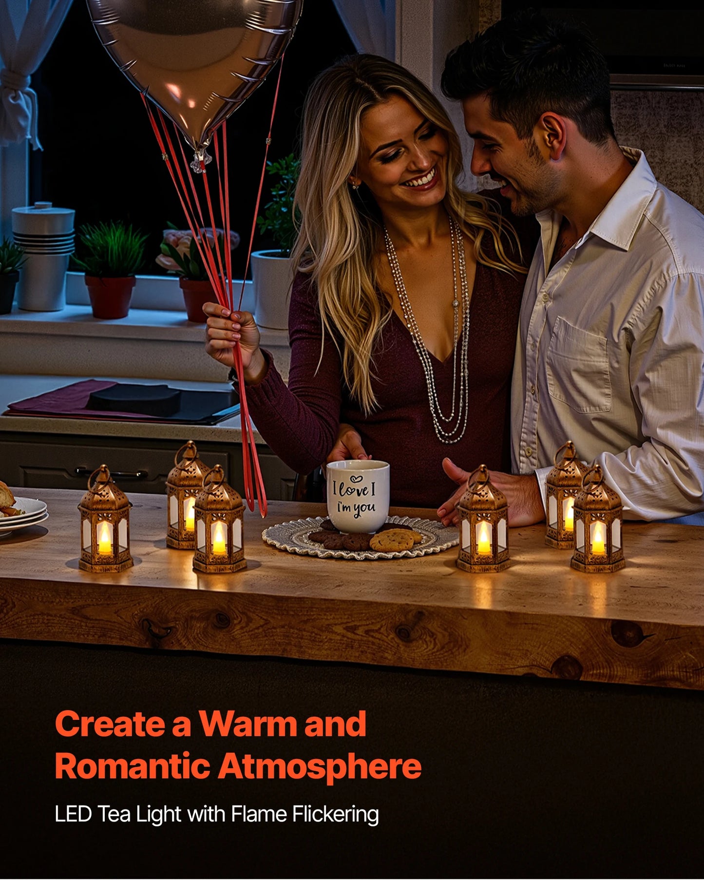 12 Pcs Decorative Candle Lantern LED Electric Flameless Candle Plastic LED Holder with Glass for Wedding Table Party
