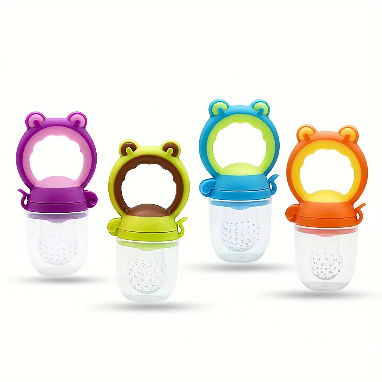 7pcs/set Baby Feeding Set: 2pcs Silicone Feeding Bottle with Spoon,Squeeze Baby Food Dispensing Feeder,2pcs Fresh Food Feeder Pacifier,3-Size Nipples, Toddler Feeding Bottle Set