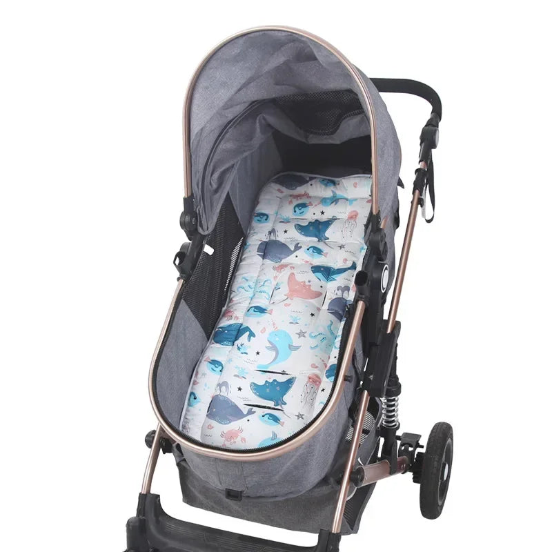 Comfortable Cotton Baby Stroller Pad Four Seasons General Soft Seat Cushion Child Cart Seat Mat Kids Pushchair Cushion Thickened