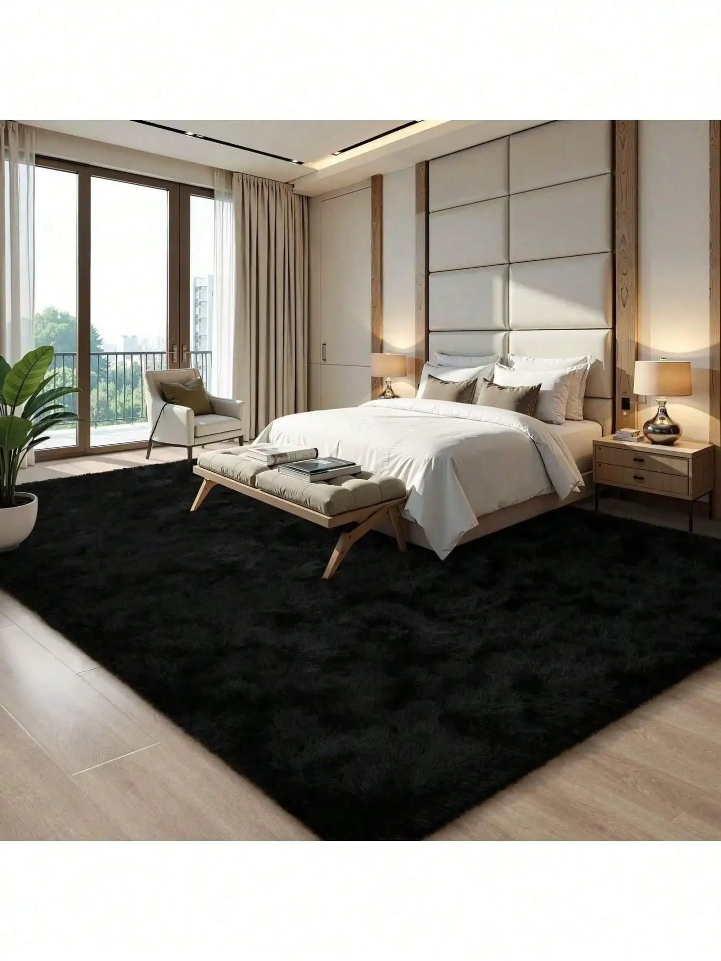 eluckya Plush And Thick Long-Pile Carpet, Super Soft And Comfortable Rug, Non-Slip Thick Pile Carpet, Suitable For Bedrooms, Living Rooms, Bathrooms, Dorm Rooms, Room Decor, Kitchen Essentials, Family Gatherings, Valentine's