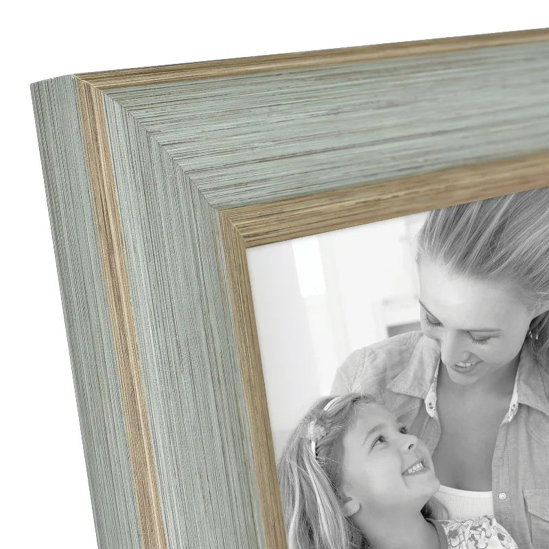 5x7 Teal Elegant Picture Frame for Tabletop and Wall Display
