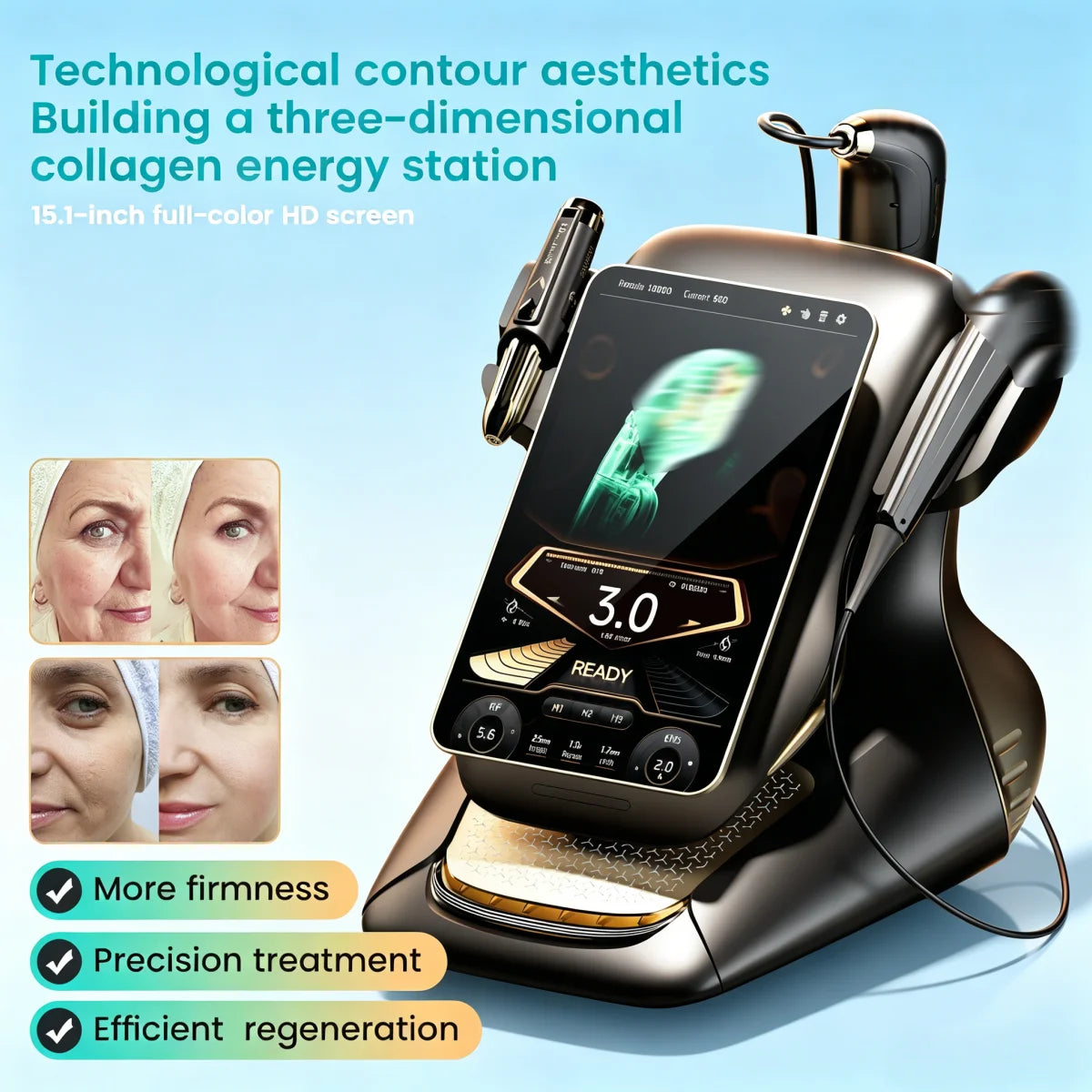 360MAX 25D HIFU 3 In 1 Multi Functional Beauty Equipment Non Invasive Anti Aging Face Lifting Neck Firming Body Shaping Slimming