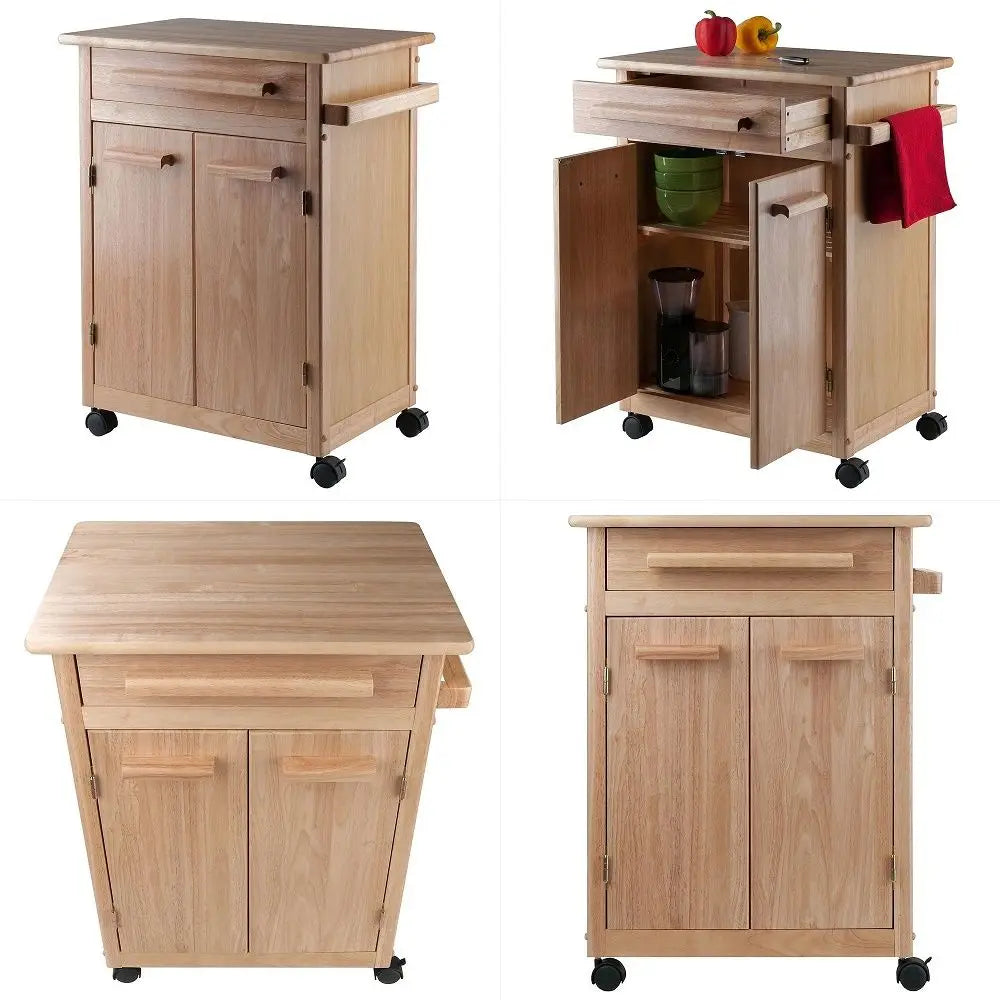 Kitchen Island with Folding Drop Leaf, Rolling Island Table with Storage, Kitchen Cabinet on Wheels with Seating Area for Kitch