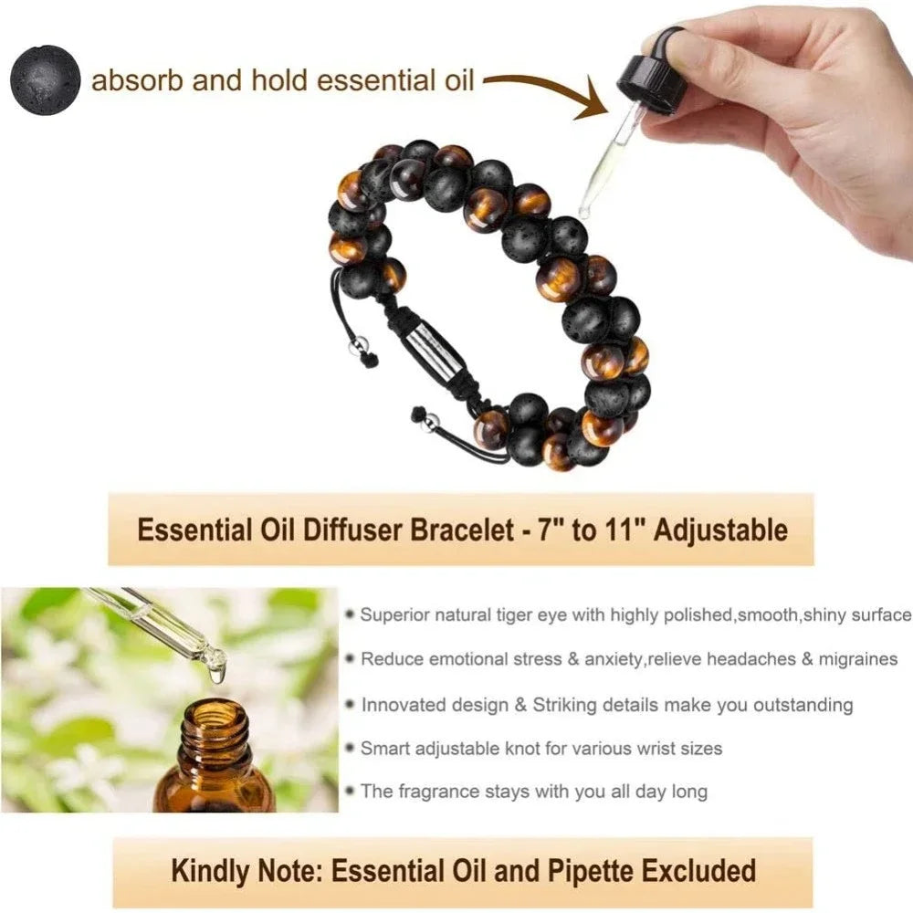 Bead Chakra Bracelets for Men and Women, Double-layered Healing Yoga Crystals Beaded Bracelet, Natural Stone Mens Bracelet for