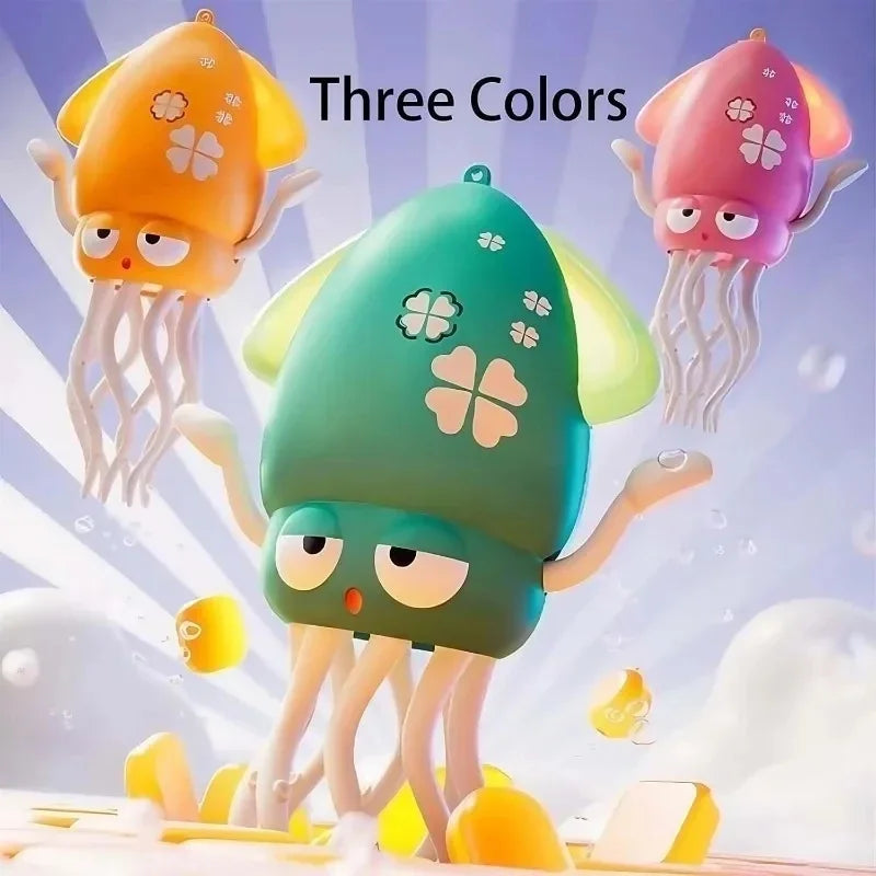 Electric Dancing Octopus Toy Pet Squid with Music Light Crawling Auto-Sensing Avoiding Obstacles Toddler Toy for Kids Xmas Gifts