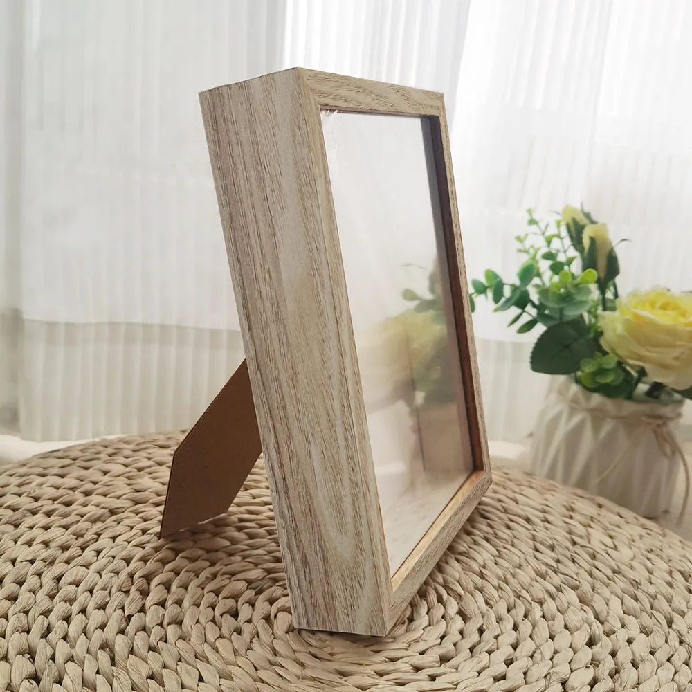 Shadow Box Depth 3cm Wooden Photo Frame for Displaying Three-Dimensional Works Nordic DIY Wood Picture Frame Photo Decor
