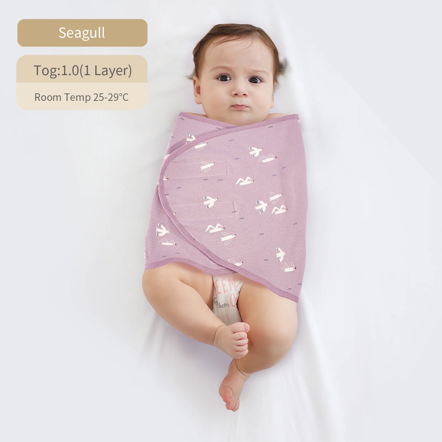 Bilayer Baby Newborn Baby Swaddle Tie Anti startle jump Summer Thin Cotton Soft Diaper Changing Bag