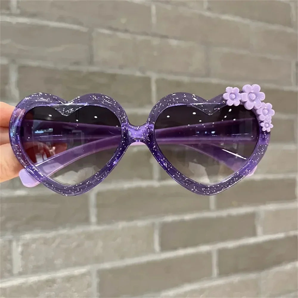 Children Cute Cartoon Flower Sunglasses Girls Boys Outdoor Sun Protection Goggles Vintage Classic Kids Eyewear KLASSNUM UV Block
