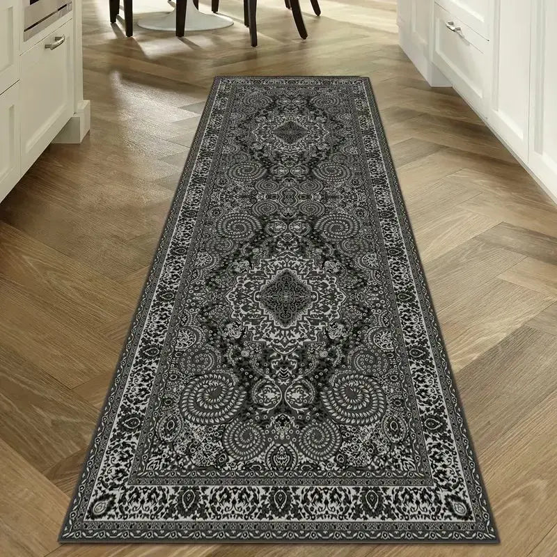 Bohemian Corridor Carpet Geometric Pattern Crystal Velvet Floor Mat Entrance Kitchen Staircase Long Rug Home Decoration