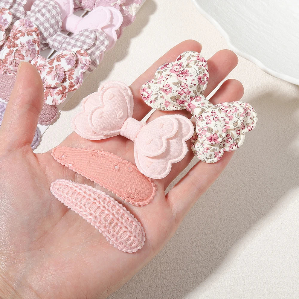 16pcs Girl Bow Hair Clips Cute Candy Color New Year New Style BB Clips Bowknot Kid Hairpins Barrettes Baby Hair Accessories Gift