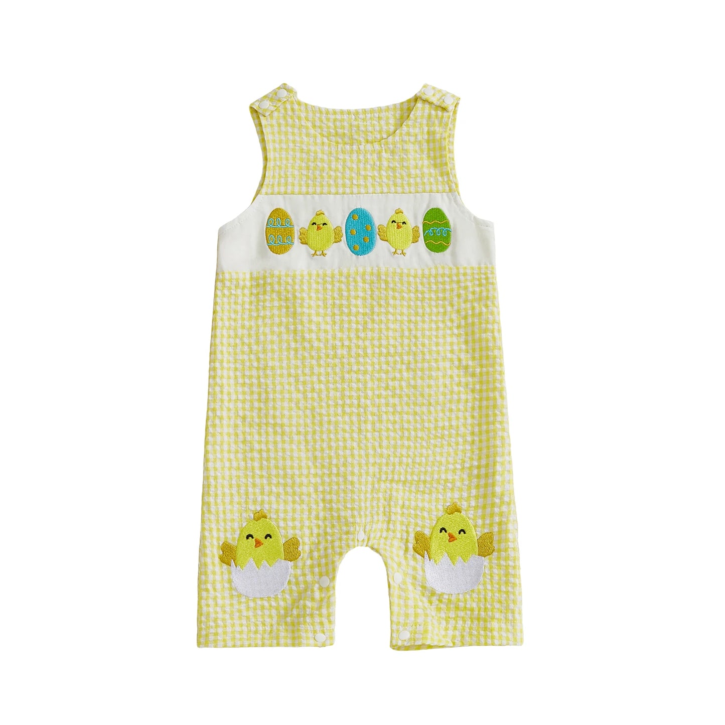 New Baby Boy Romper Cute Embroidered Sleeveless Buttons Short Jumpsuits 2026 Summer Toddler Overalls 0-18M