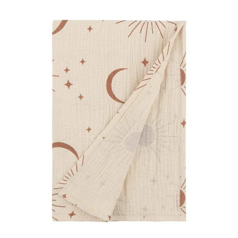 Baby Muslin-Towel Cotton Swaddle Blanket Infant Summer Thin Quilt High Absorbent Bath Towel Air Conditioned Room Blanket