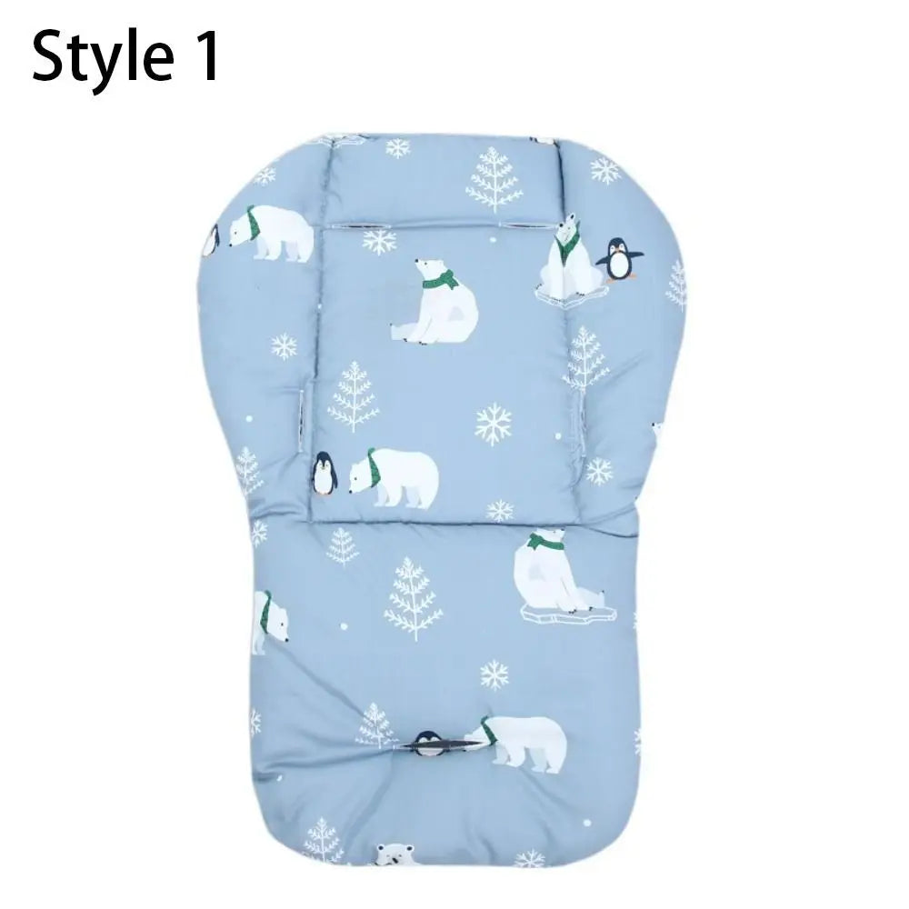Baby Stroller Seat Cushion Pattern Stroller Accessories Cotton Seat Pad for All Seasons Carriages Pram Buggy Car General Mat