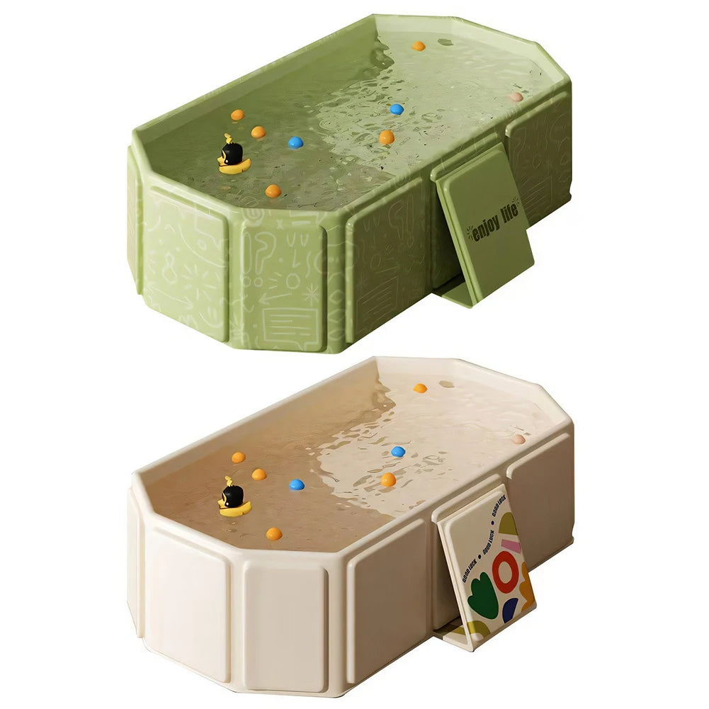 Indoor Baby Bath Tub Foldable Baby Thickened Bathing Bucket Large Extended Bathing Basin For Children Infant Use Shower Basin