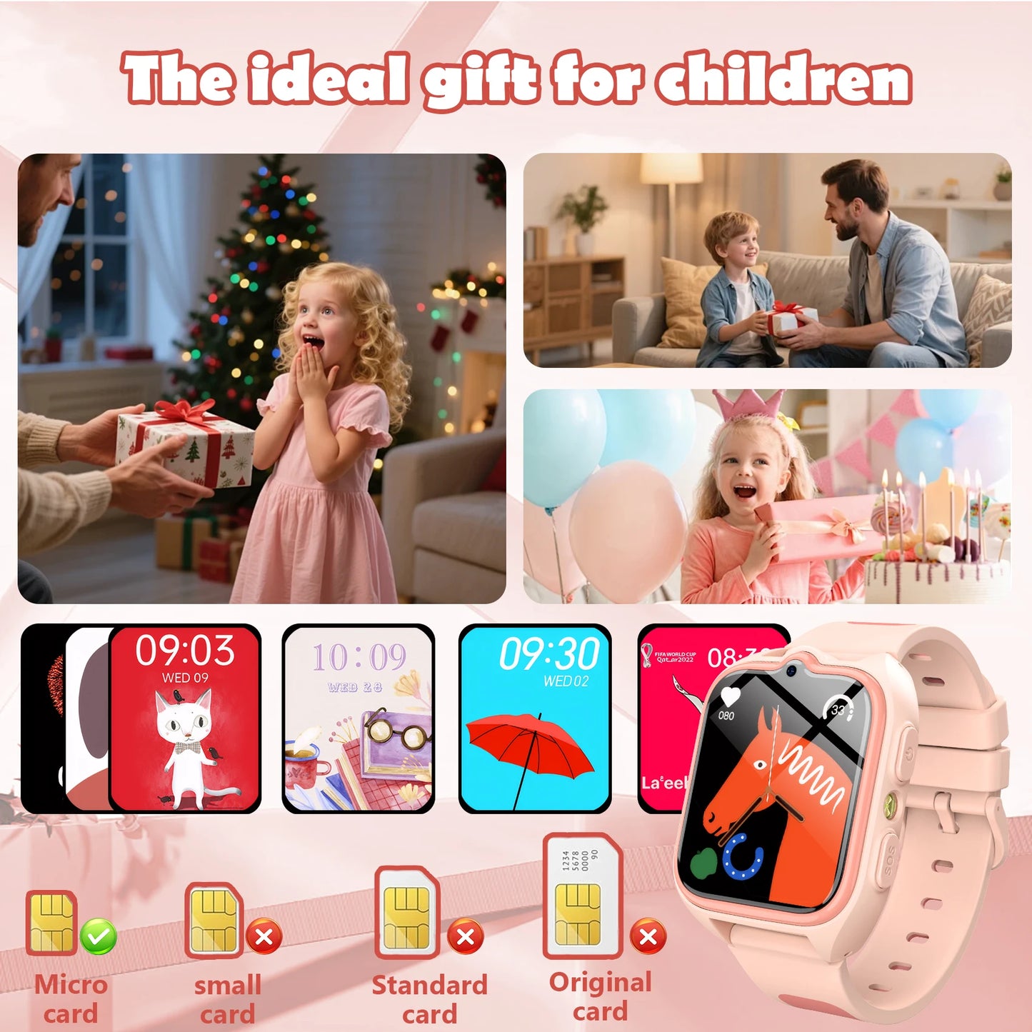 Blackview Z30 Kids Smart Watch Waterproof Video Monitor Tracker 4G Call SOS GPS Location Digital Watches for Chirdren's Gift