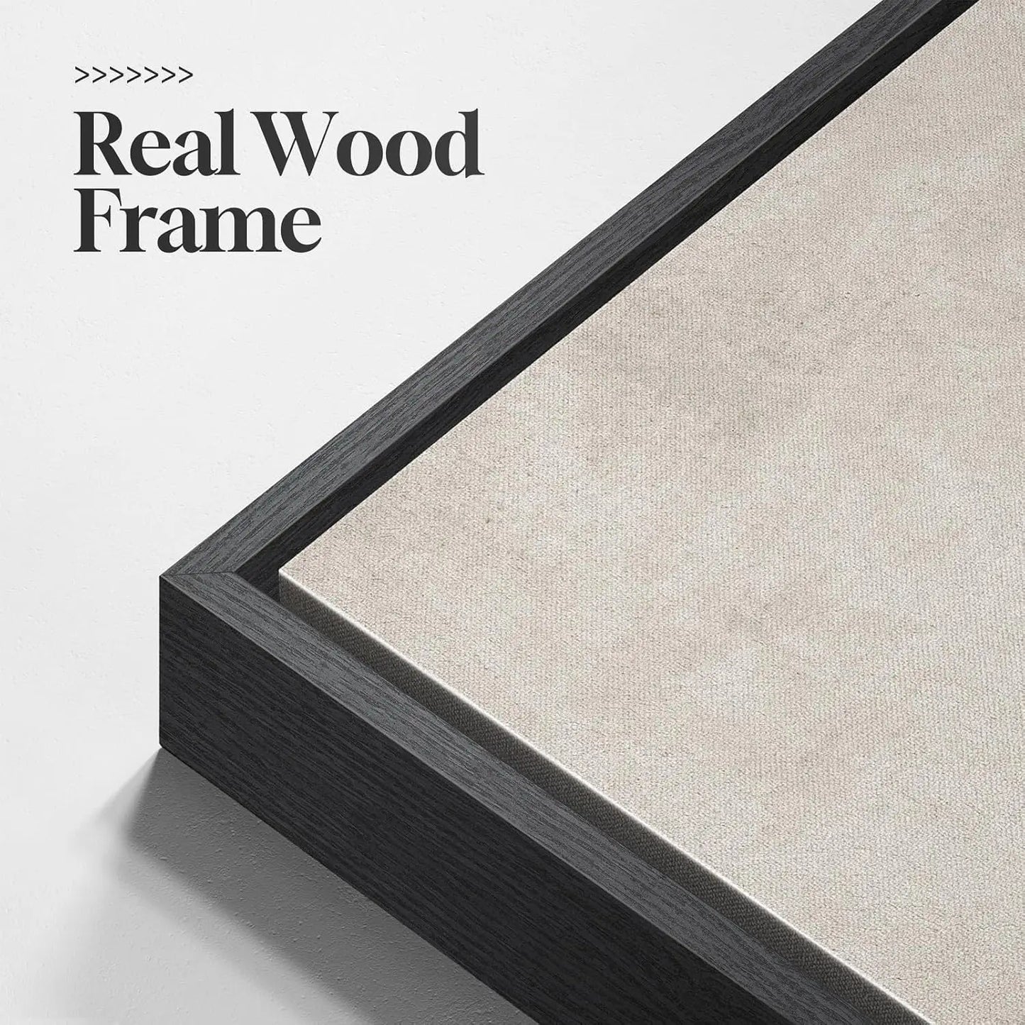 Framed Neutral Abstract Wall Art Set of 2, Black Beige Modern Canvas Prints Paintings Artwork for Walls, Minimalist Block Lines Pictures for Living Room, Dining Room, Bedroom Wall Decor 16x24 In