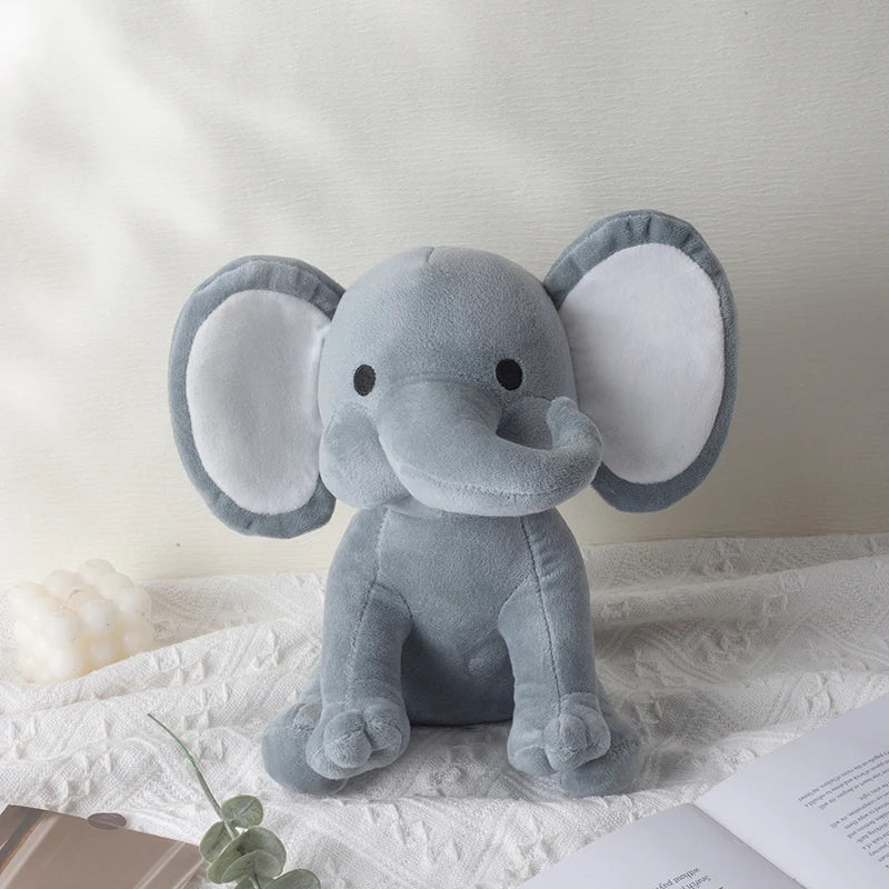 25cm/9.84in Soft Elephant Plush Stuffed Animal - Cute Fluffy Colorful Plush Toy (Multiple Colors: Pink/Blue/Purple/Rainbow) - Id