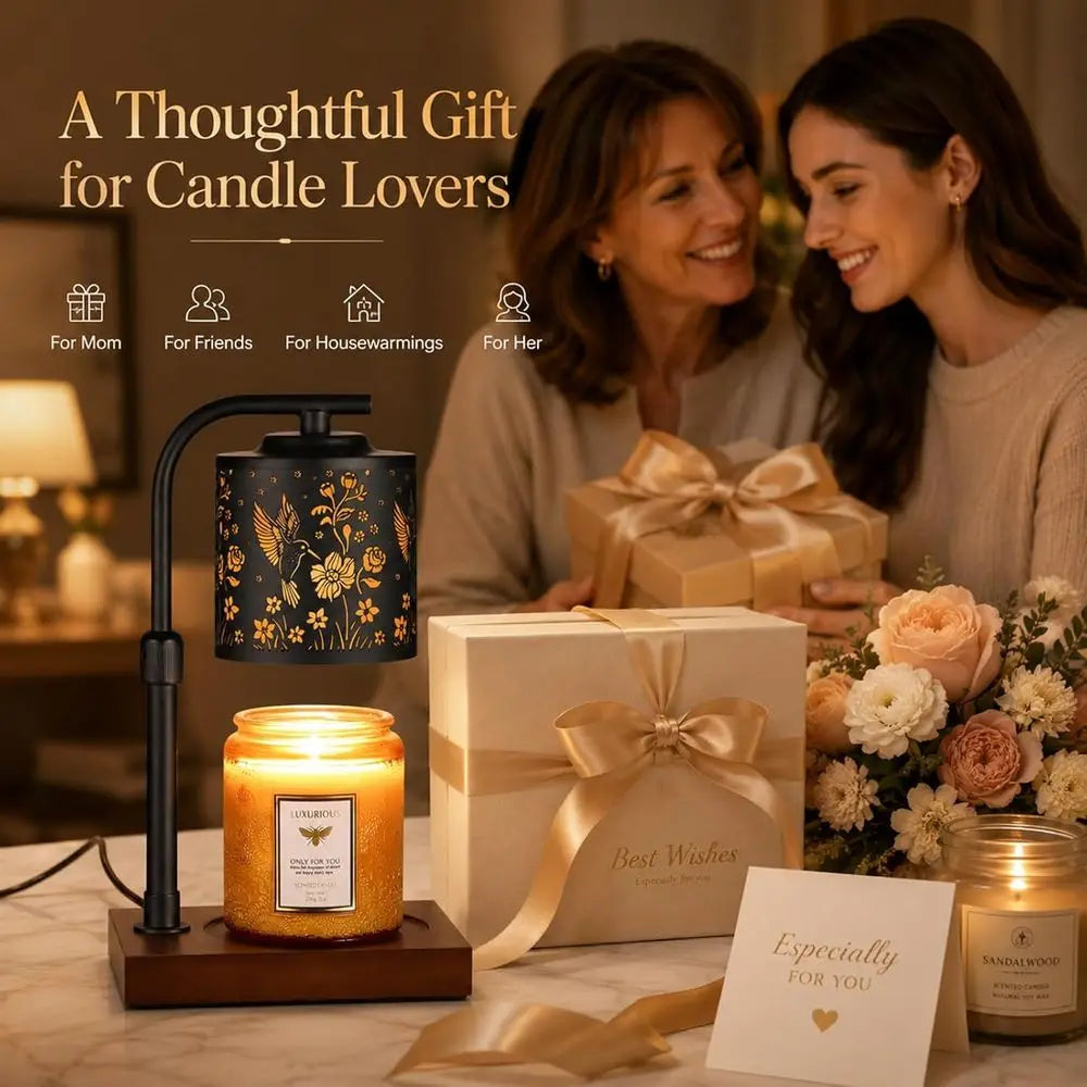 Candle Warmer Lamp Adjustable Height Dimmable Home Decor Electric Candle Warmer Jar Candles Birthday Gifts Women Mom