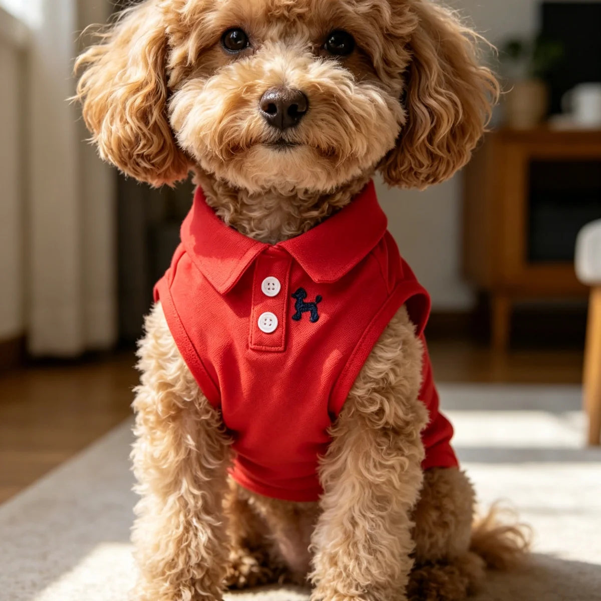 Solid Color Polo Shirt Puppy Thin Breathable T-shirt Cat Vest Bipod Pet Clothing Skin Friendly and Delicate