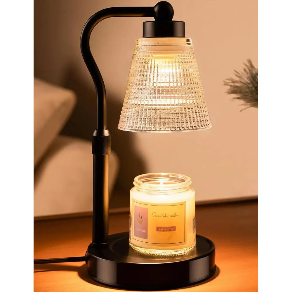 Candle Warmer Lamp or Jar Candles, Height Adjustable & Dimmable with 2/4/8H Timer, 2*50W Hgen Wax Melter Warmer for Home Office