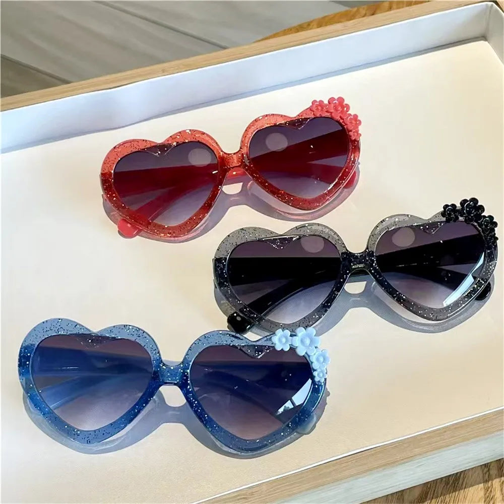 Children Cute Cartoon Flower Sunglasses Girls Boys Outdoor Sun Protection Goggles Vintage Classic Kids Eyewear KLASSNUM UV Block