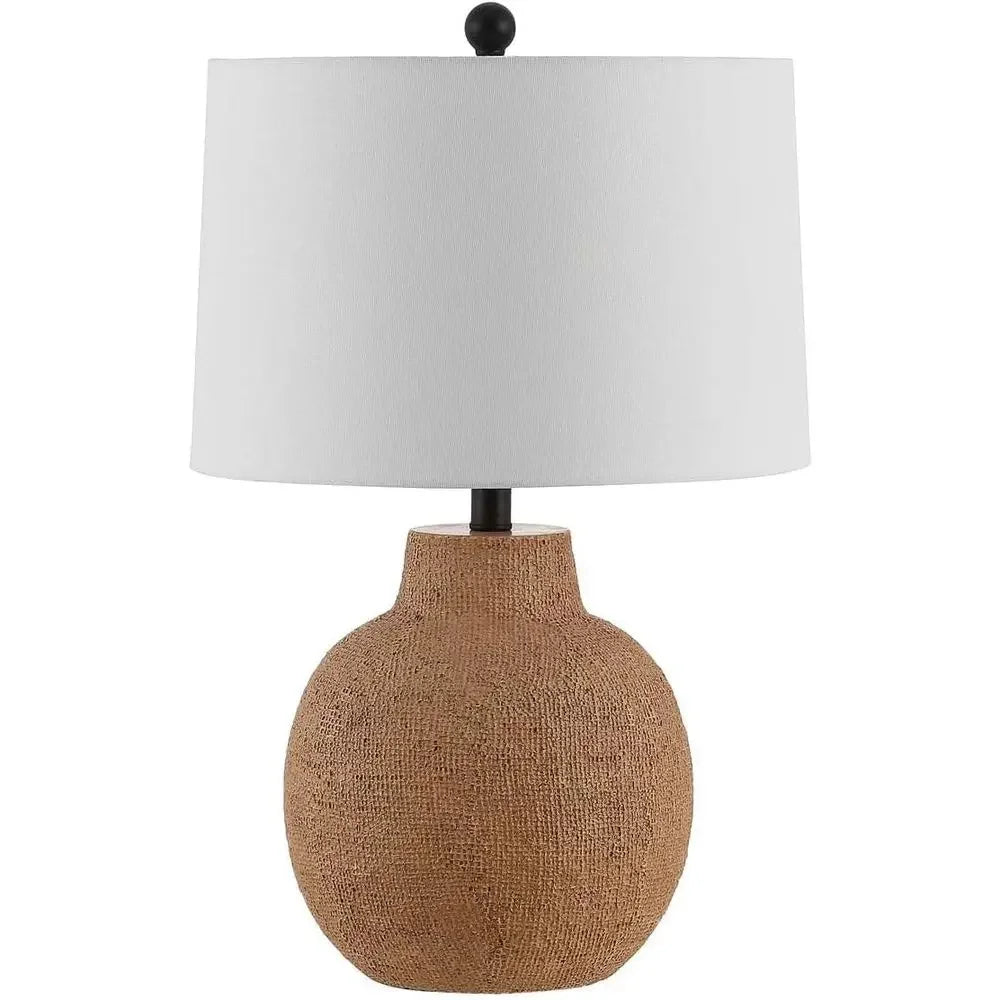 Rustic Brown 24-inch LED Table Lamp for Bedroom, Living Room, and Office with Included Bulb
